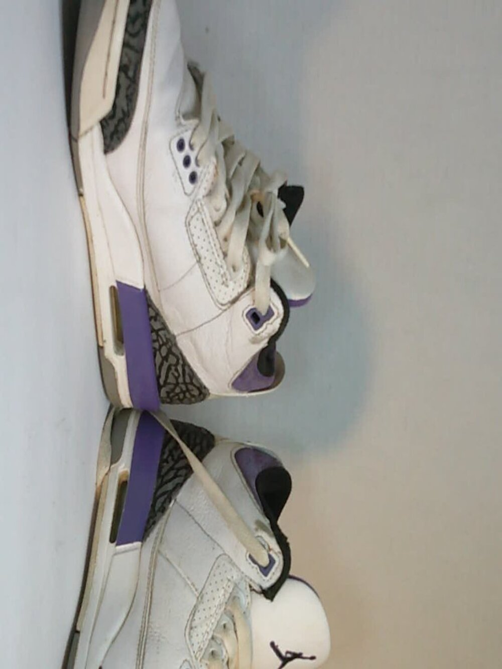 Air Jordan 3 Retro 5Y Dark Iris white purple - Picture 3 of 6